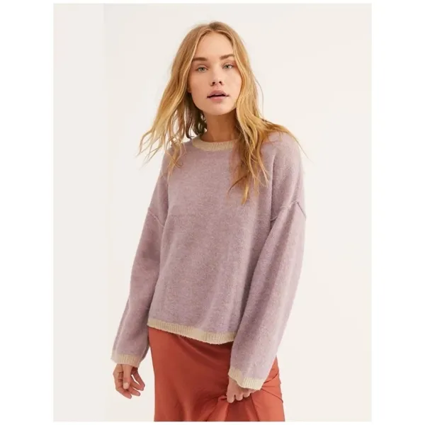 Free People My Only Sunshine Sweater Women XS Beige‎ Excellent Alpaca Wool Blend - Image 2