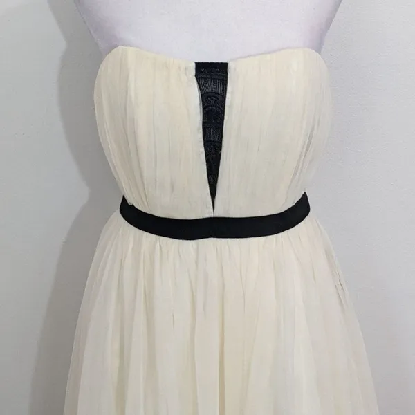 a. drea Cream Strapless Tulle Mini Cocktail Dress NWT Size Small - Image 4