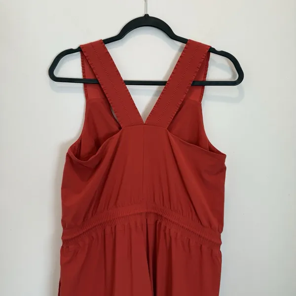 Athleta Savannah Jumpsuit Romper 4 Wide Leg Casual Current Red - Image 9