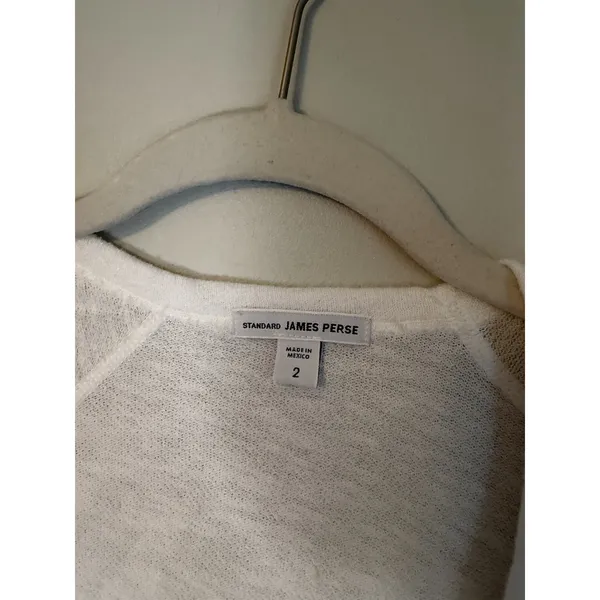 James Perse lightweight cotton jersey scoop-neck tunic top Sz 2 White - Image 4