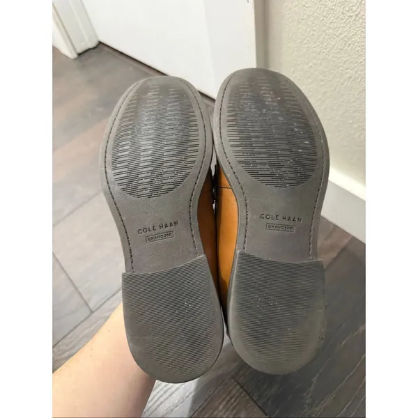 Cole Haan Women’s 6B Tan Leather Loafers Slip On Shoes - Image 2