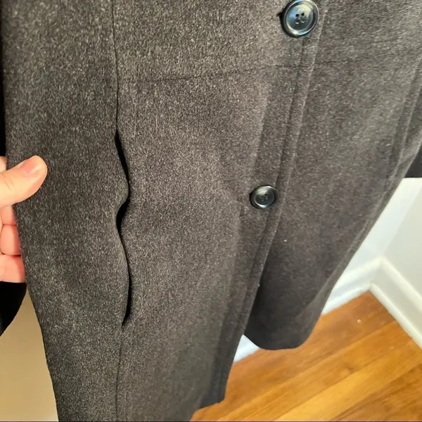 Anne Klein Sport Women's Size XL Peacoat Dark Charcoal Gray Button Down Pockets - Image 6