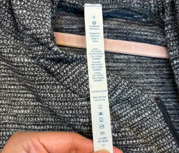 Lululemon grey/black jacket Size 4 #athleisure #yoga - Image 2