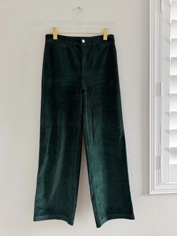 Madewell Emmett Wide Leg Corduroy Pants in Luxury Forest Green Size 26 - Image 2