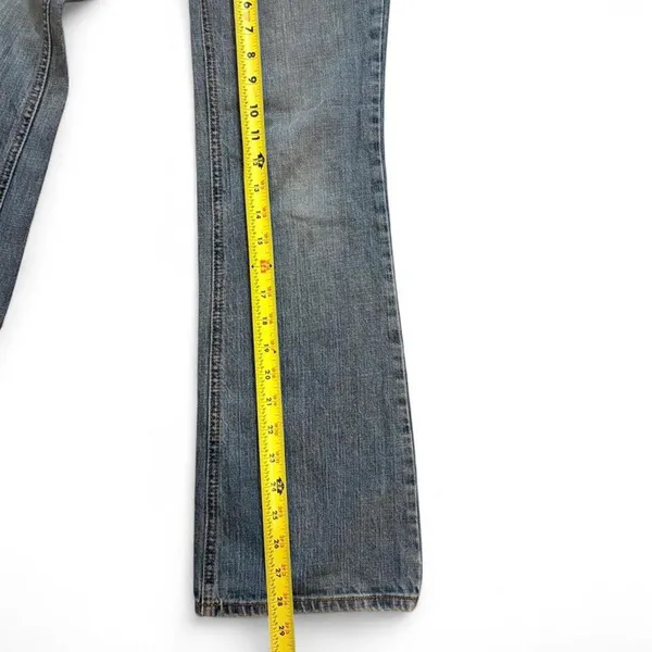 Y2K Bullhead Laguna Jeans Size 1 Short Low Rise Flare Bootcut Medium Wash - Image 4