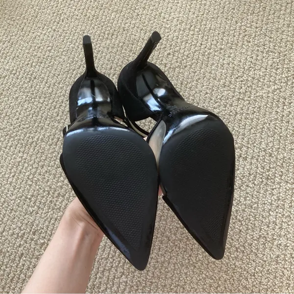 Zara Basic Black Pointed Toe Shoes High Heel Size 38 Like New - Image 8