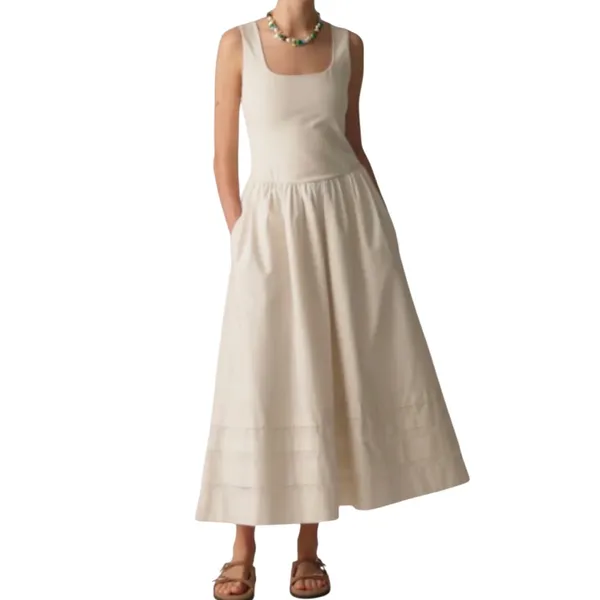 J.Crew Drop-waist mixy dress in natural/Ivory color Size Medium NWT - Image 7
