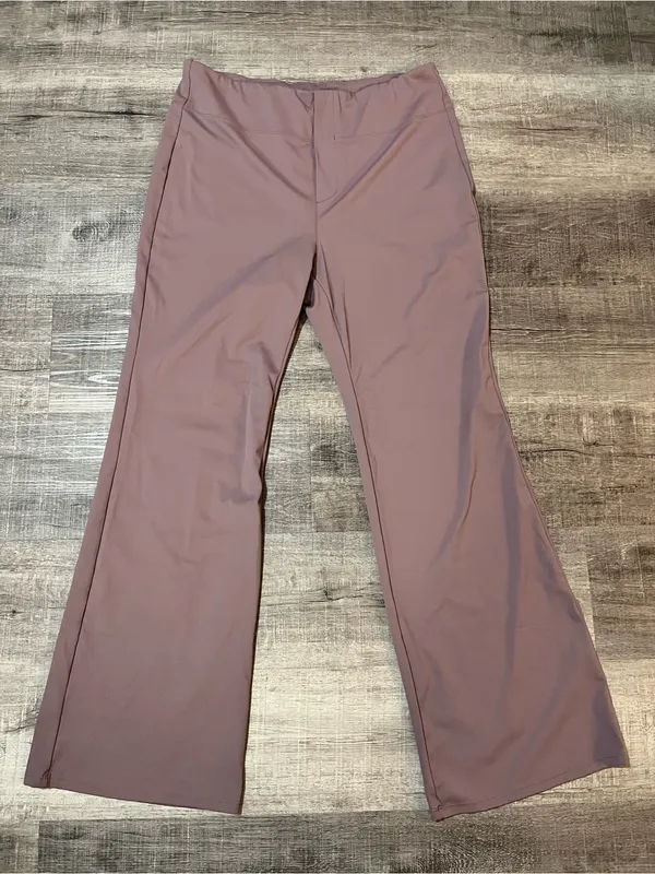 Halara Flex™ High Waisted Back Side Pocket Slight Flare Work Pants in Moonscape - Image 3