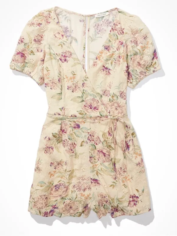 American Eagle Floral Romper Beautiful Print XXL - Image 3
