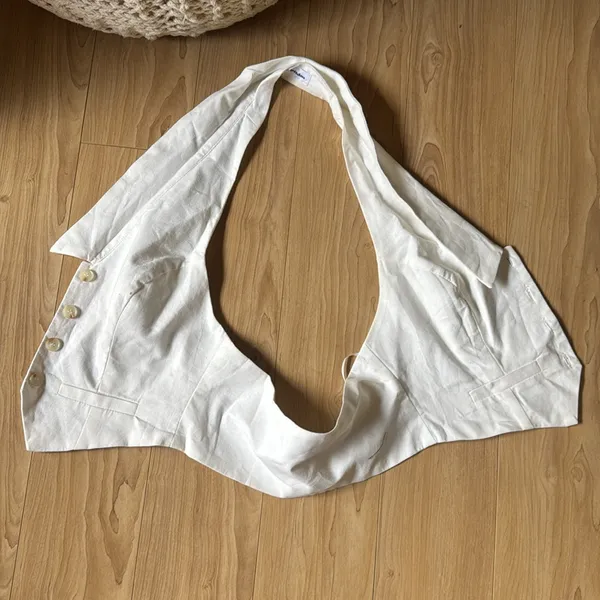 White Halter Neck Women's Top - Image 4
