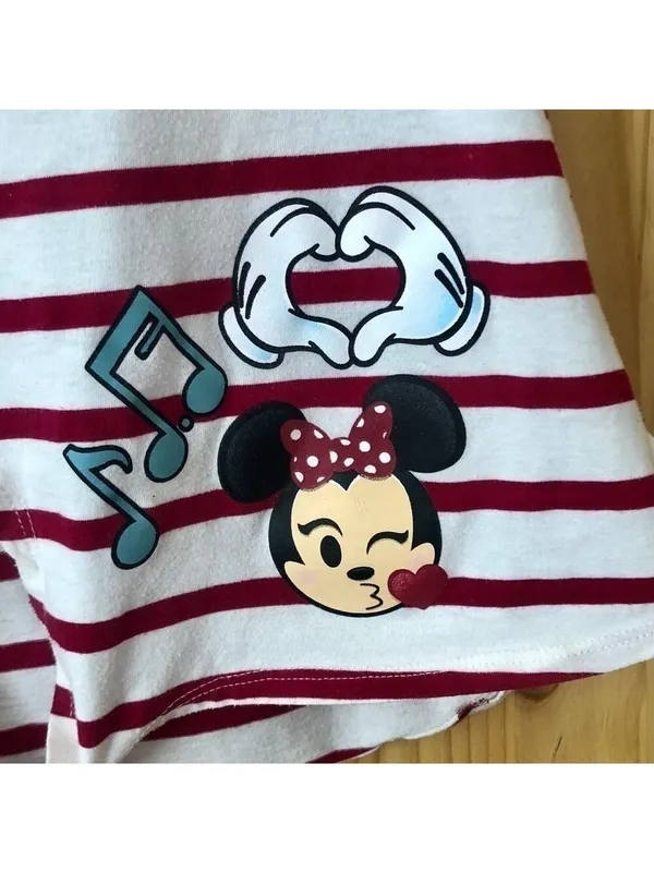 Vintage Disney Destinations scoop neck tie front crop tee M - Image 6