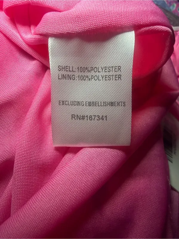 NWT Hello Molly Seen In plisse pleated textured tie pink Barbie mini dress small - Image 8