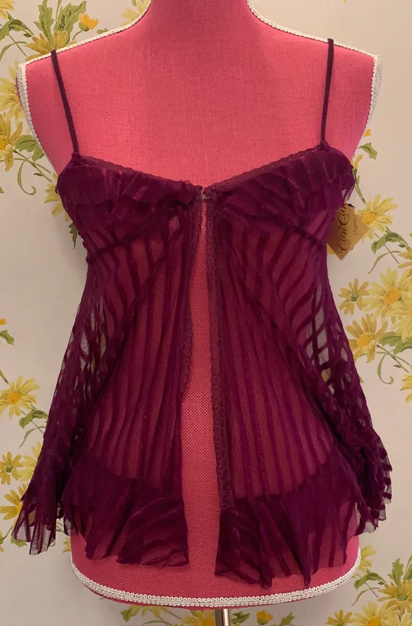Sexy see through burgundy top size 32 - Image 5