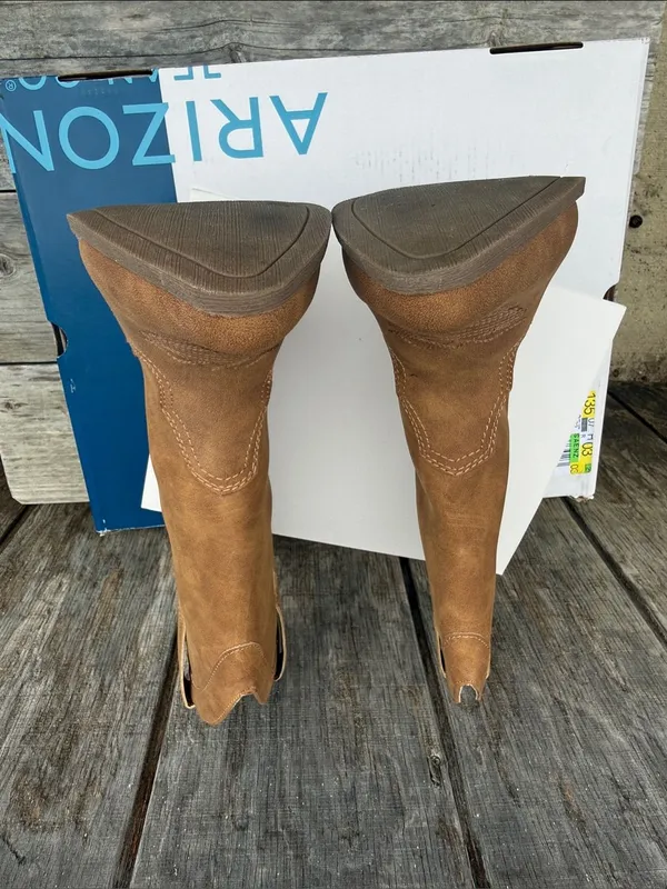 Arizona Maybrook Tan Brown Womans Western Cowboy Boots Size 7.5 Coatal Cowgirl - Image 7