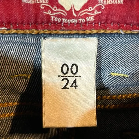 Lucky Brand Jeans‎ Size 00/24 Charlie Skinny Stretch Style# 7WD1555 Straight Leg - Image 4