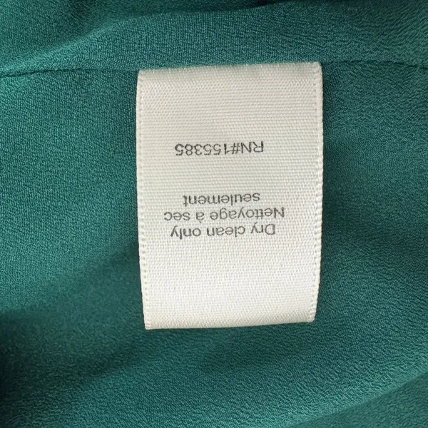 Ronny Kobo Carissa Dress Small Green‎ Silk Blend Ruched Floral Jacquard Cocktail - Image 13