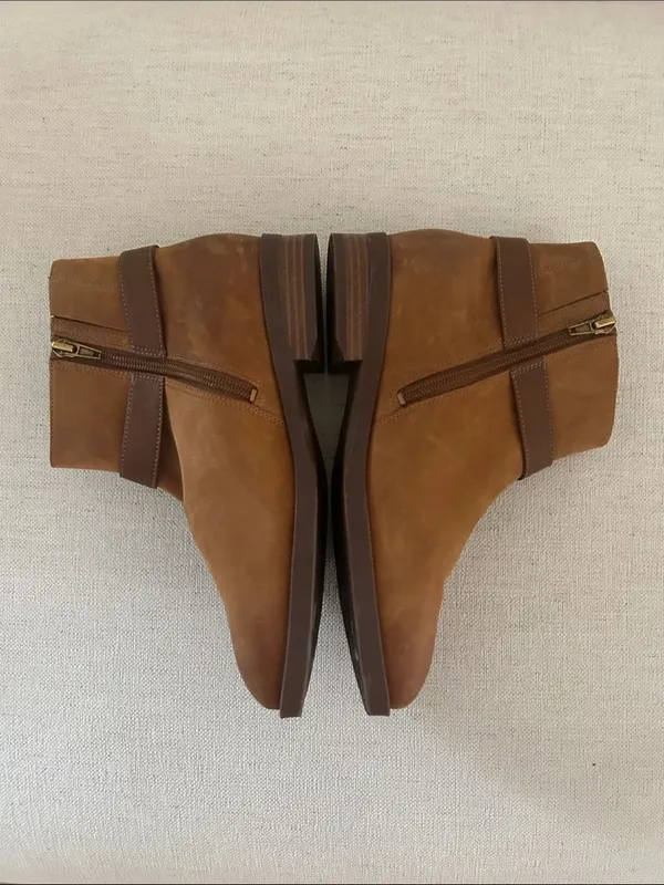 VIONIC Rhiannon Bootie Western, Cognac Oil Nubuck, Size 7.5, NWOT - Image 6
