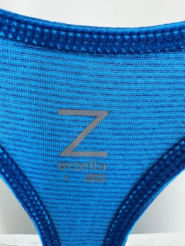 Zella Bright Blue Performance Racerback Tank Top Size Large - Image 5