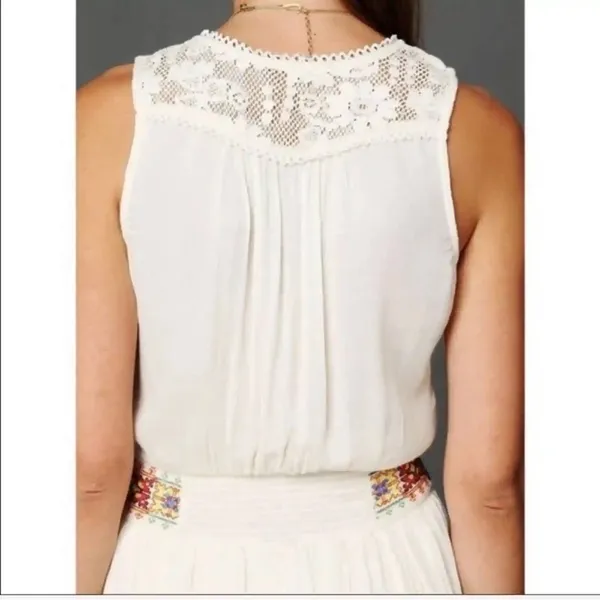 Free People Light Heart Dress with Embroidered Waistline S - Image 6