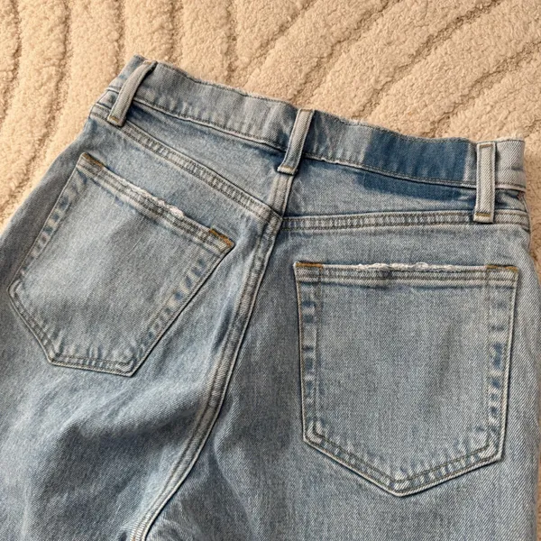 Abercrombie & Fitch The 90’s Straight Ultra High Rise Criss Cross Waist Size 27 - Image 5
