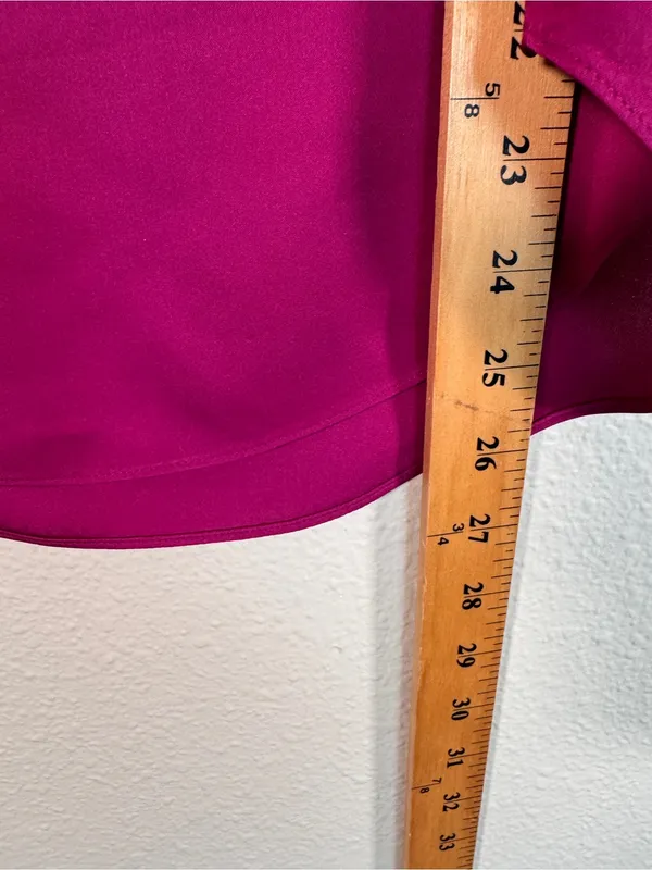 Theory Magenta Pink Silk Sleeveless Blouse Womens S Classic Corpcore Fall Top - Image 3