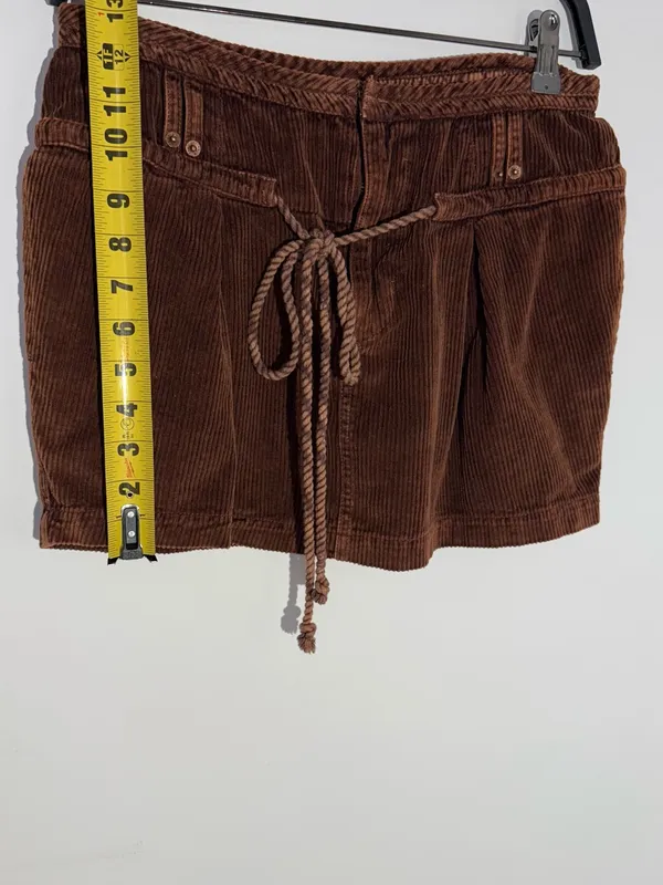 We The Free Corduroy Drawstring Skirt in Rust Free People - Image 8