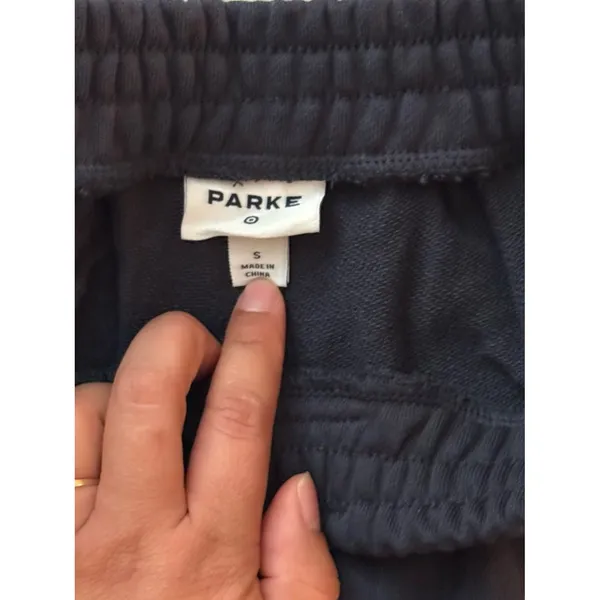 Parke x Target high rise wide leg cotton sweatpants in Navy Blue Size Small NWT - Image 7