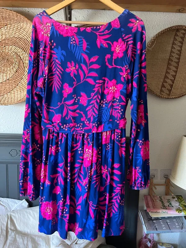 Lilly Pulitzer LORALEI SKIRTED ROMPER dress, BLUE MED NEVER ENDING SUMMER XL - Image 3
