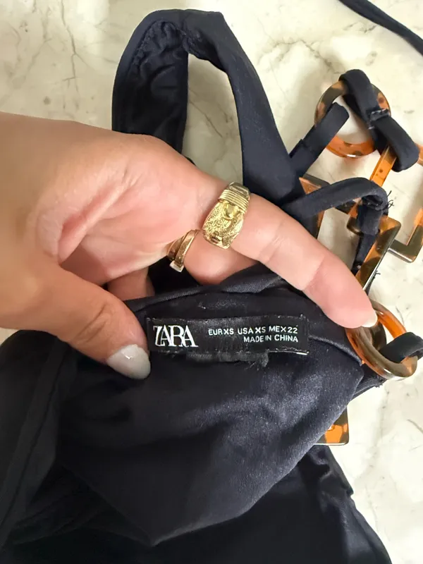 Zara Black Bikini Tortoise Shell Accents - Image 3