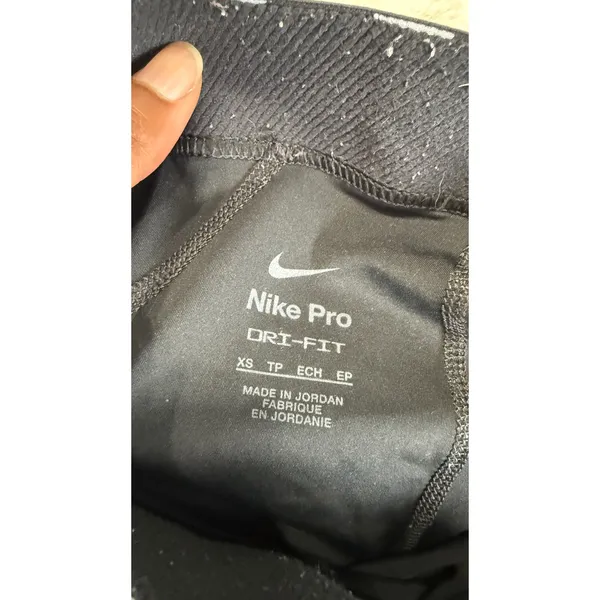 Nike Pro Dri-FIT Women Black Compression Athletic Training Shorts XS 3 Inch - Image 6