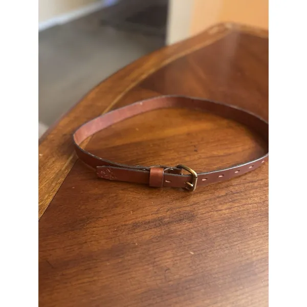 J Crew Brown Leather Belt No Size - Image 2