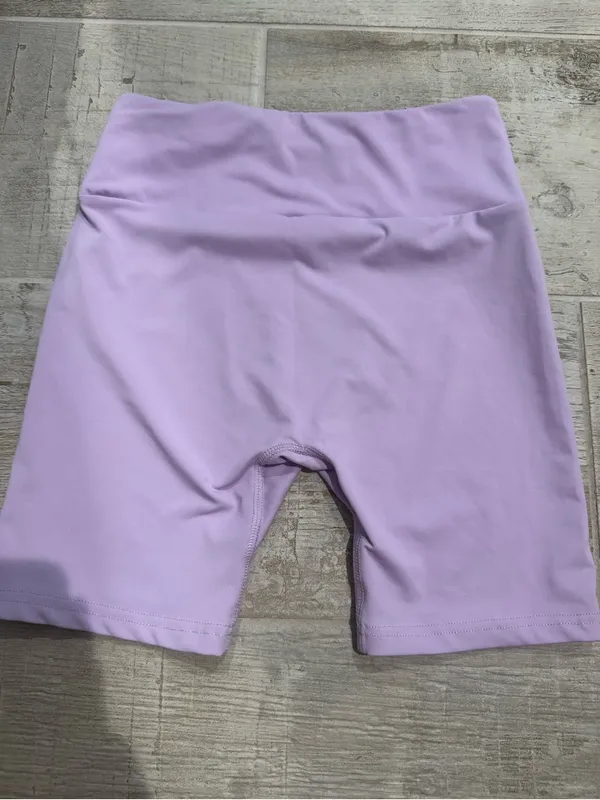 Rivir High-Waist Lavender Bike Shorts Size S - Image 5