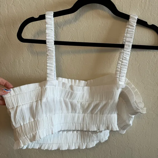 Women's white crop top - Image 3