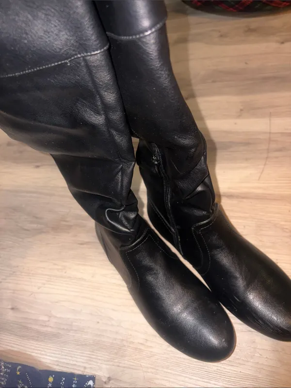 Dream Paris Black under the-Knee Slouchy Riding Boots size 8.5 - Image 6
