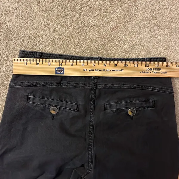 Anthropologie Embroidered Side Stripe‎ Black ankle pants Size 0 boho high rise - Image 12