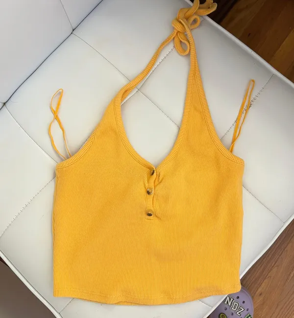 Garage yellow halter cami top - Image 4