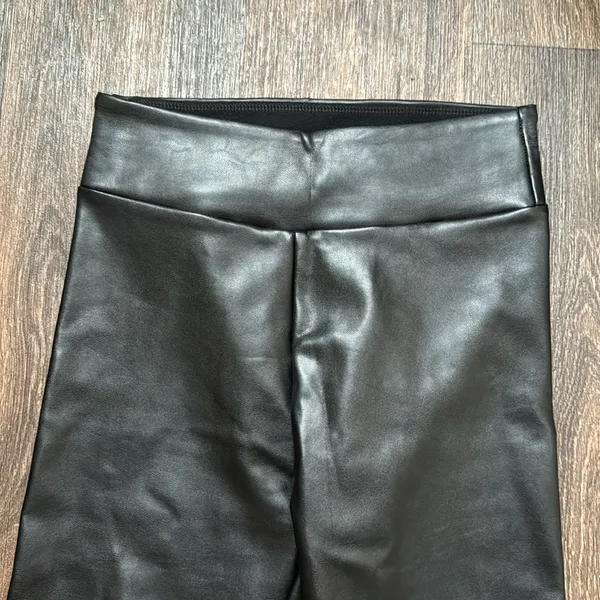 Abercrombie & Fitch Black Leather Leggings - Image 2