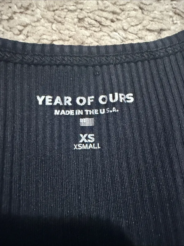 Year of Ours Black Sporty Ribbed Racerback Tank size XS EUC - Image 5
