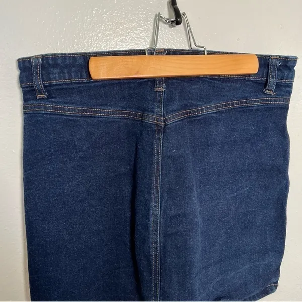 Gap Women's‎ Size 12/31 Button Front Denim Mini Skirt Dark Wash Square Pockets - Image 10