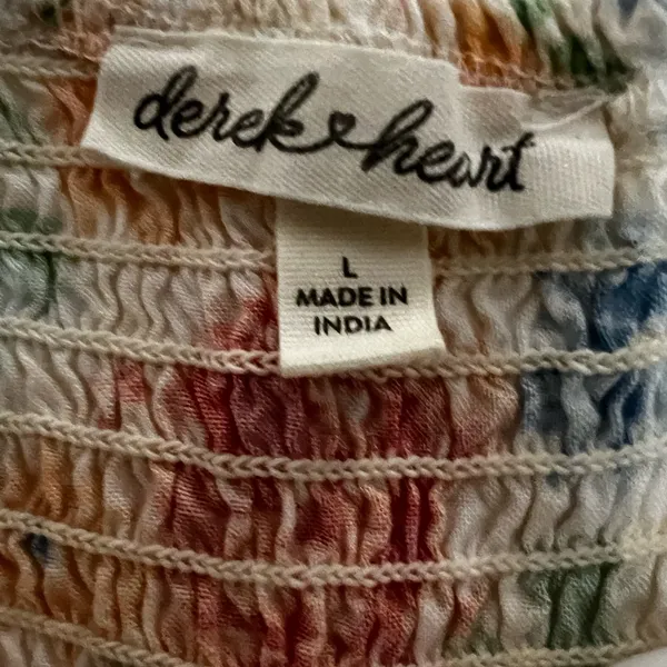 Derek Heart Floral Tiered Button-Front Maxi Dress in Multicolor Size Large - Image 7