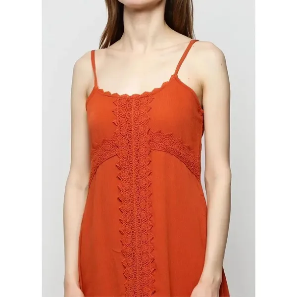 Blue Rain by Francesca's terracotta casual mini dress Small NEW #772 - Image 2
