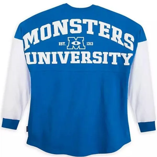DISNEY Spirit Jersey Monsters University MU Oversized Long Sleeve Shirt Sz. S - Image 3