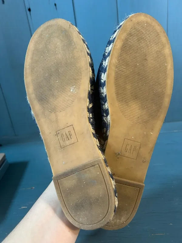 GAP Navy Blue Suede Espadrille Slip-On Mules | Size 8.5 - Image 6