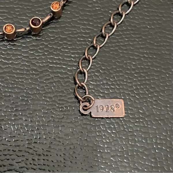 1928 Collection Copper Chocolate Rhinestones Y- Necklace - Image 9