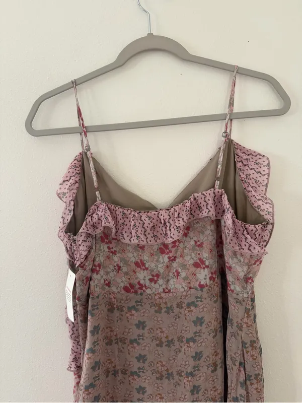 NWT Lucky Brand Coastal Cowgirl Coquette Floral Asymmetrical Midi Dress - Large - Image 9