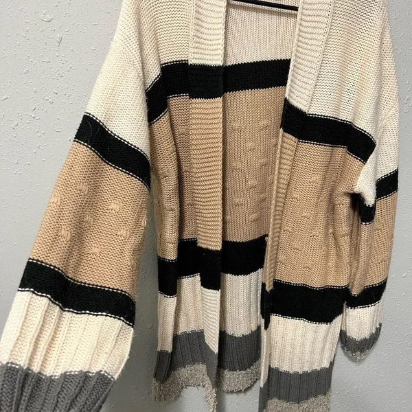 BKE from Buckle Women's Striped Cardigan Sweater - Image 4