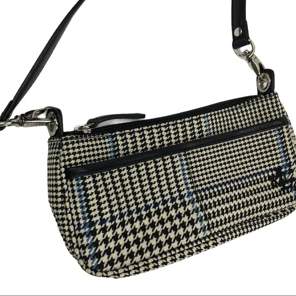 Ralph Lauren Monogram Houndstooth Canvas Mini Bag - Image 9