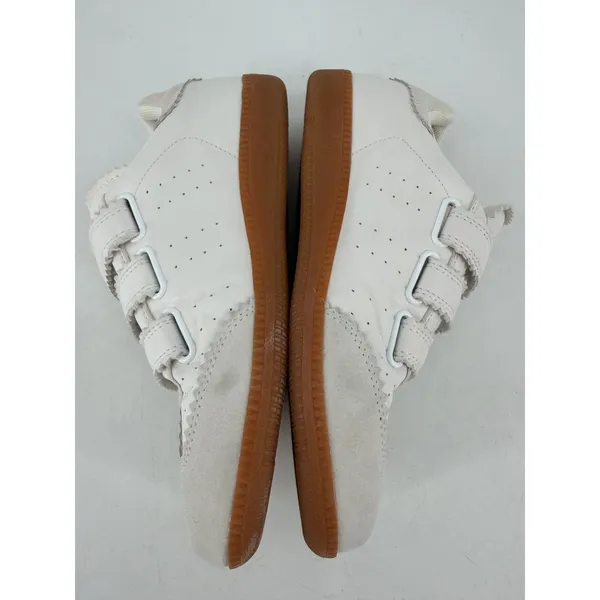 Silent D Seena Sneakers Women 8 White Leather Triple Strap Scalloped Retro - Image 3