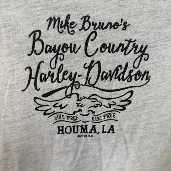 Harley Davidson Womens Tee 2X Logo Graphic Soft Wash Biker Grunge - Image 8