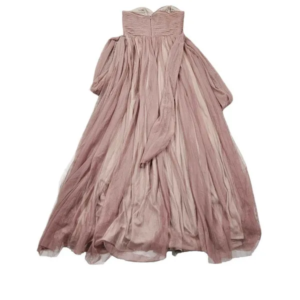 Birdy Grey Christina Convertible Tulle Bridesmaid Dress Purple Sandy Mauve Small - Image 4
